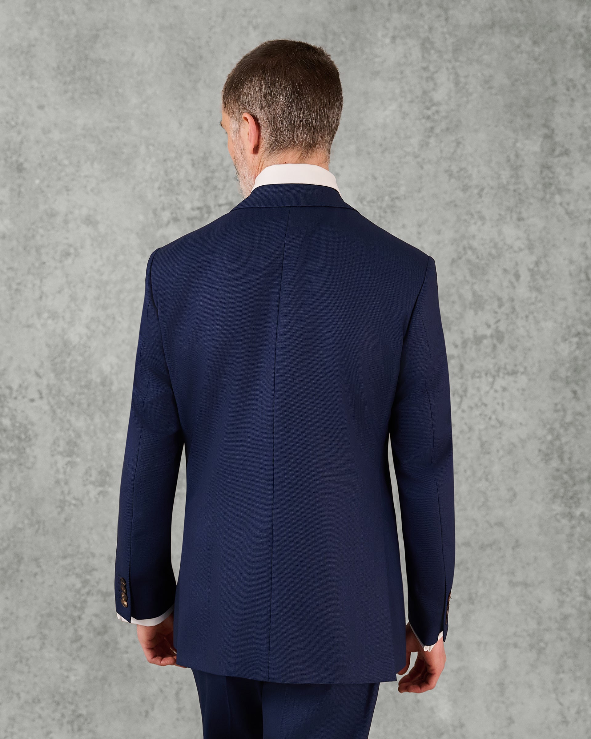 Madden Virgin Wool Birdseye Suit Navy