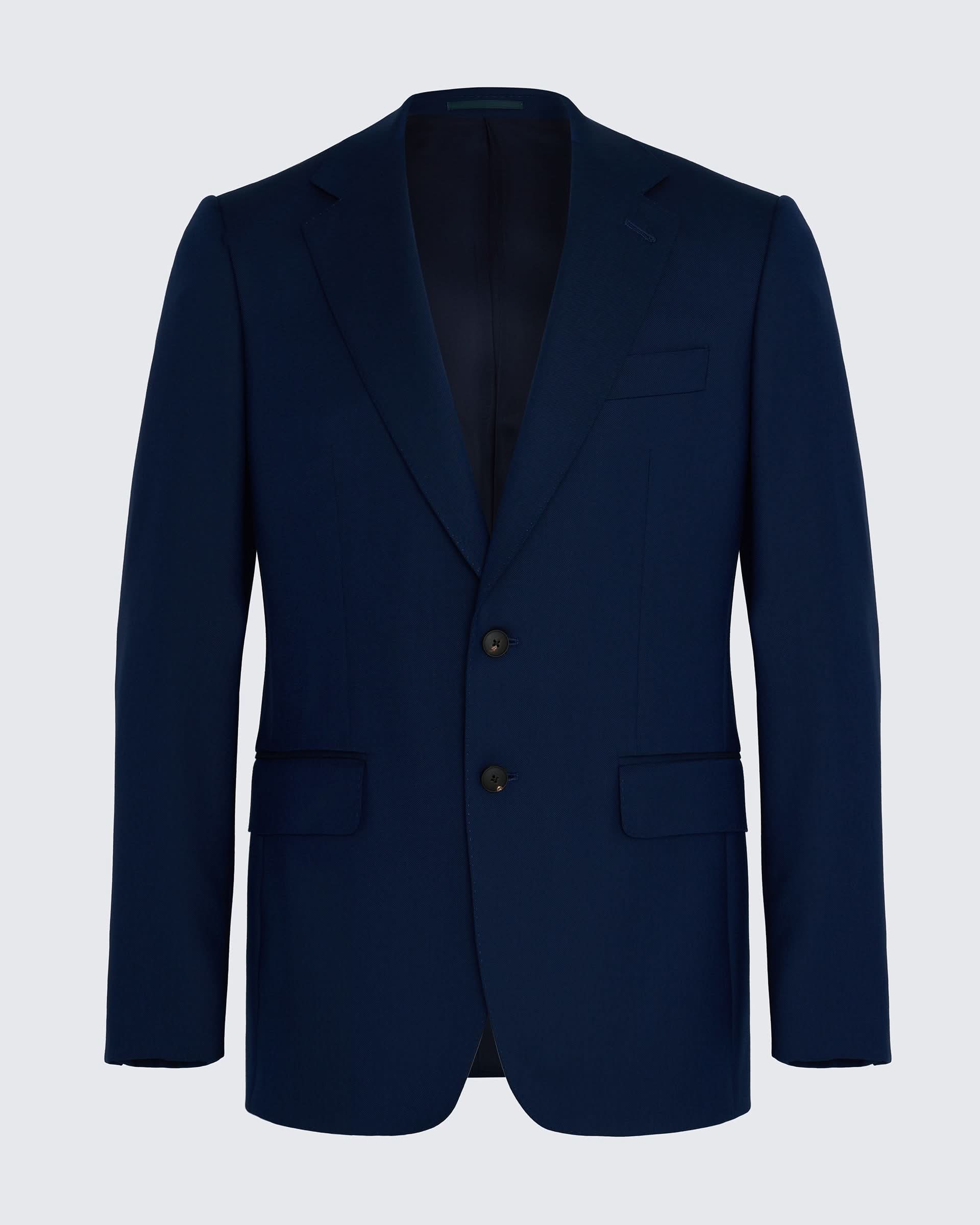 Madden Virgin Wool Birdseye Suit Jacket Navy