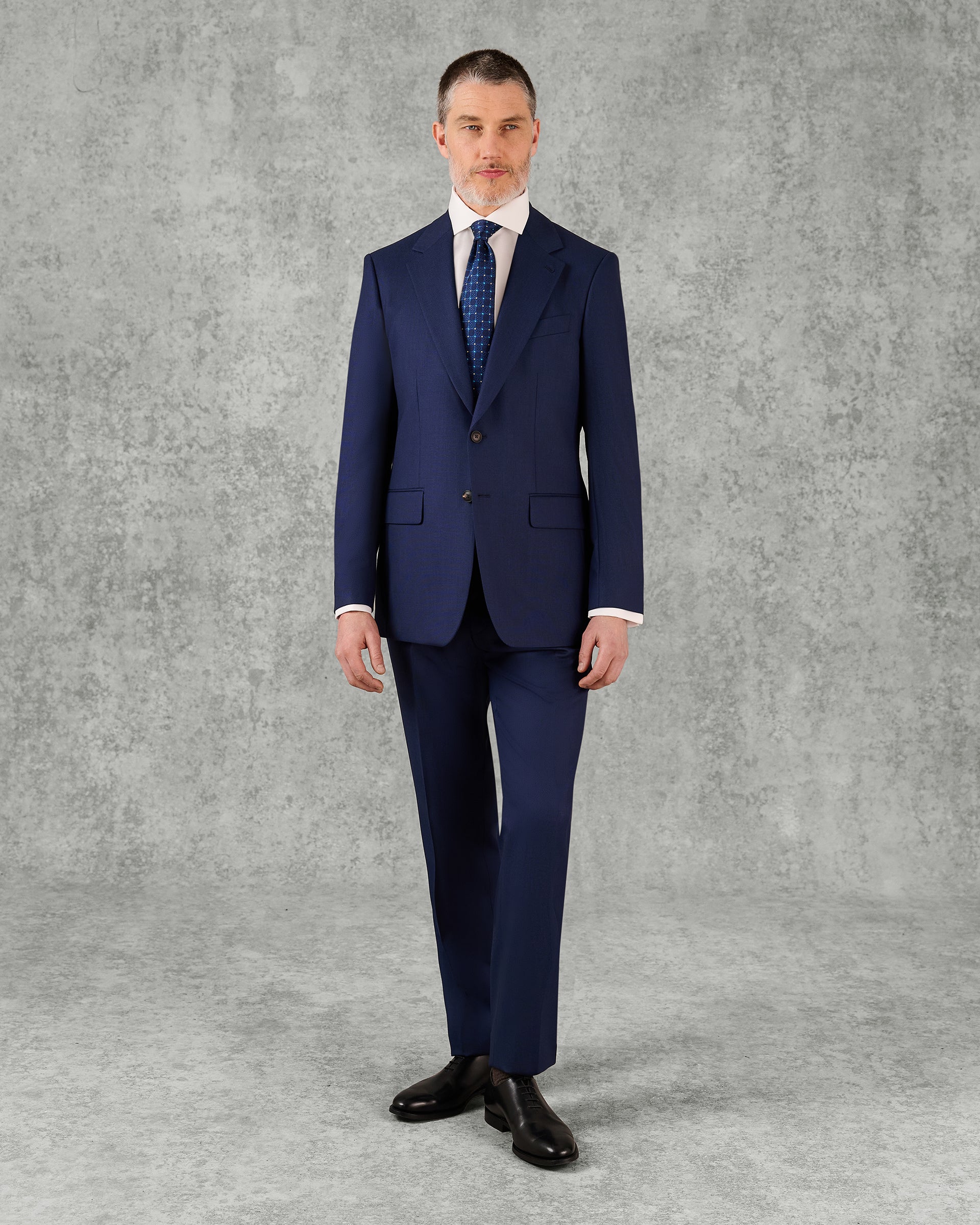 Madden Virgin Wool Birdseye Suit Navy
