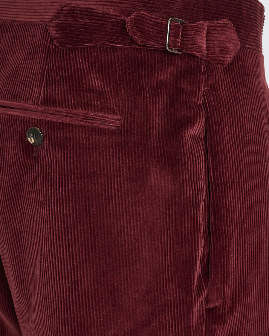 Mahon Corduroy Pleated Cotton Pant