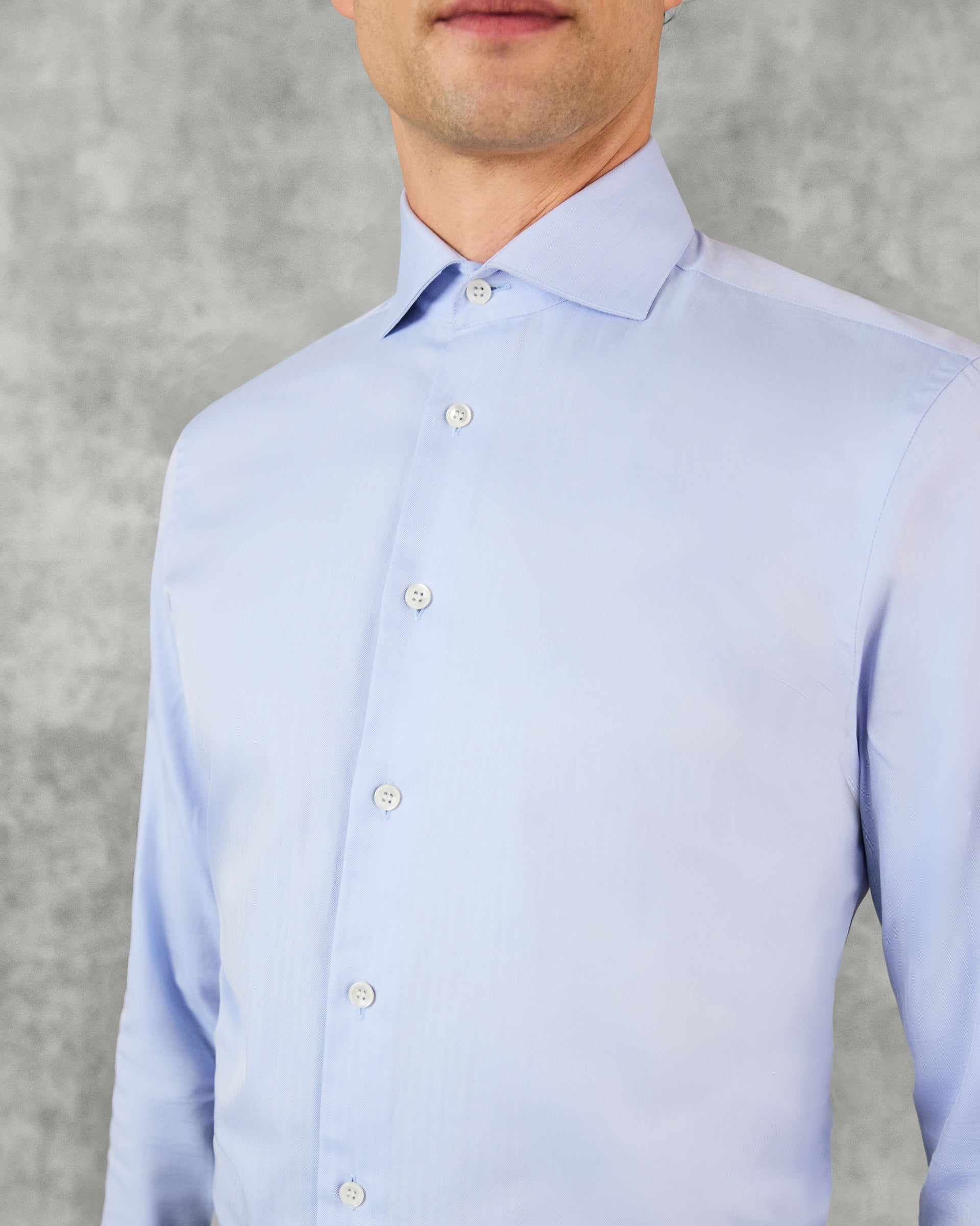 Mawbey Cut Away Double Cuff Shirt Blue