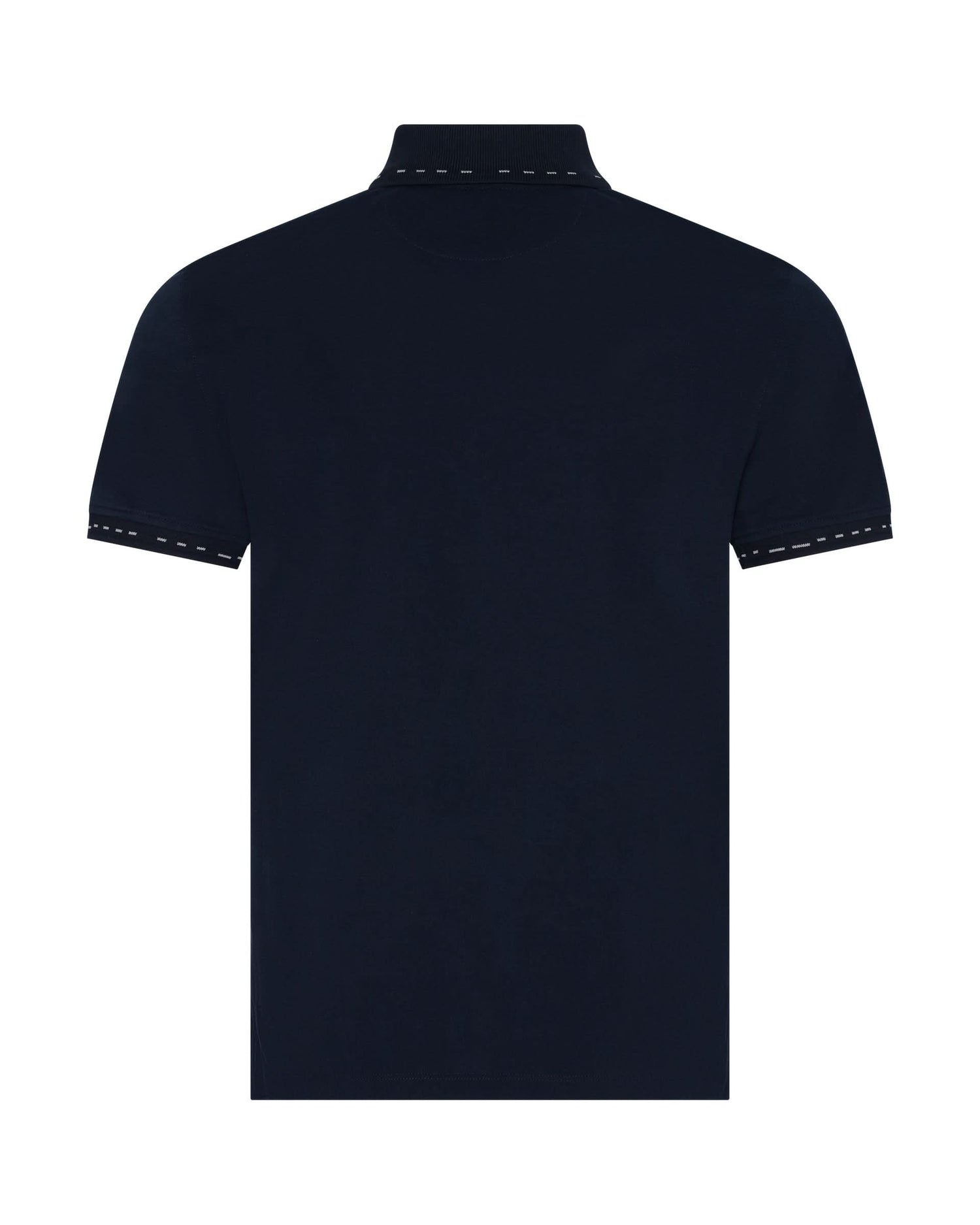 Martin Cotton &amp; Silk Short Sleeve Jersey Polo Shirt Navy