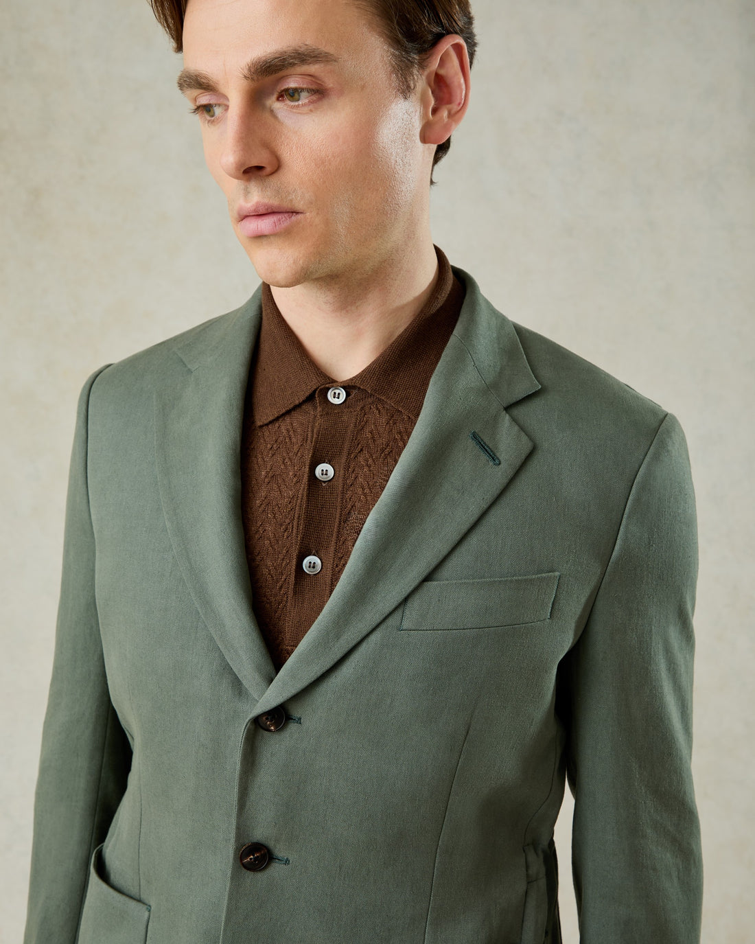 Masson Linen Jacket Khaki
