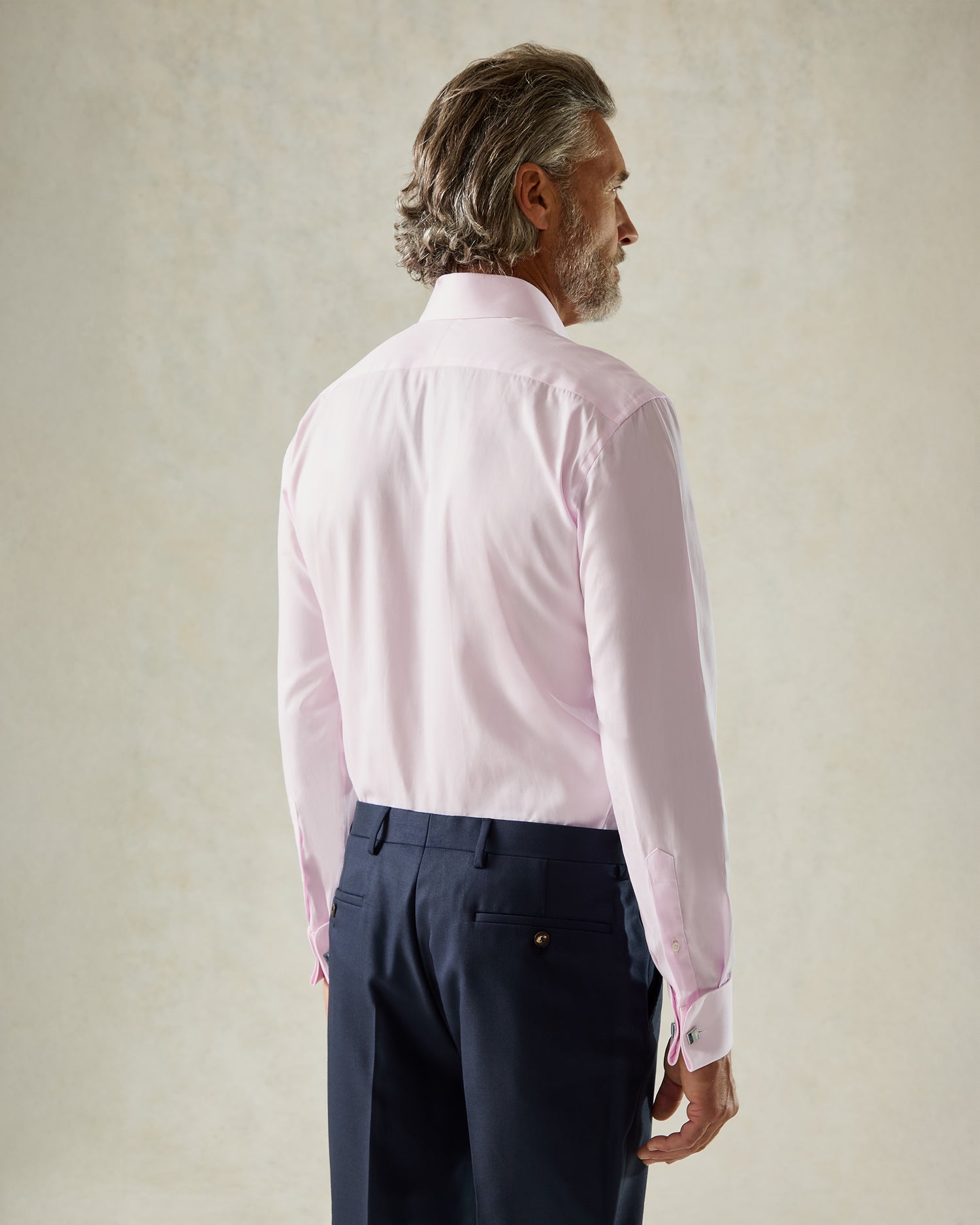 Mawbey Cotton Twill Double Cuff Shirt Pink