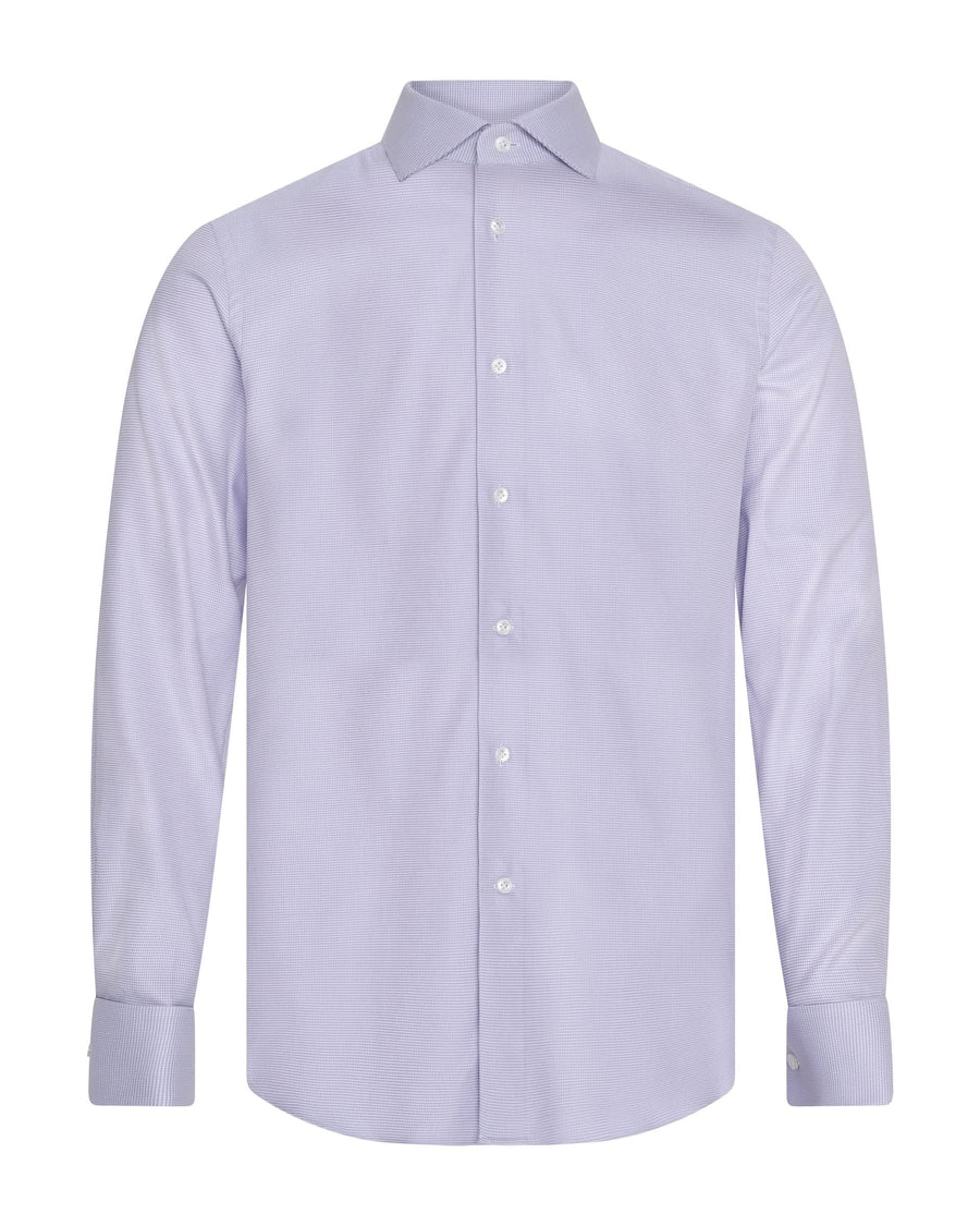 Mawbey Cotton Cut Away Double Cuff Shirt Lilac