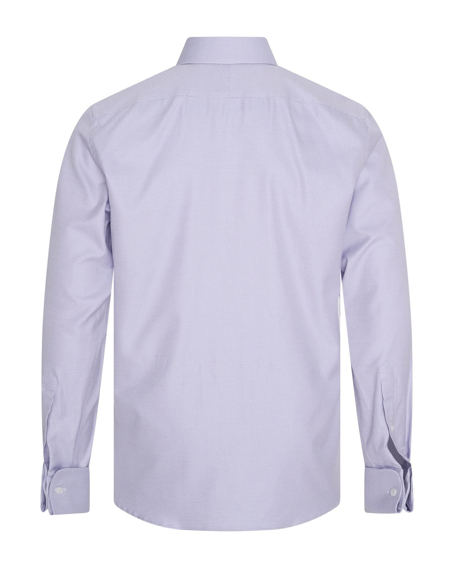 Mawbey Cotton Cut Away Double Cuff Shirt Lilac