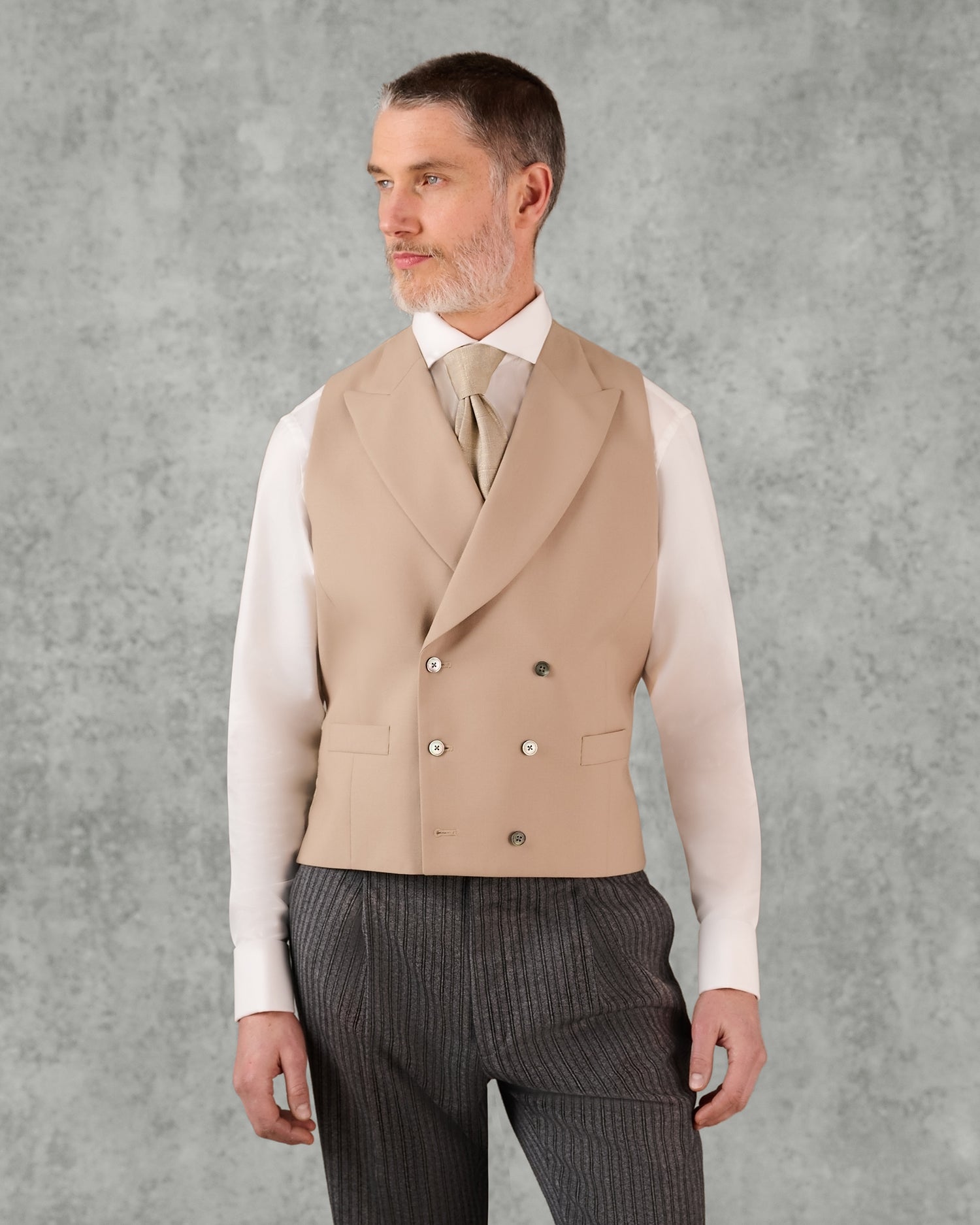 Nicholson Wool DB Peak Waistcoat