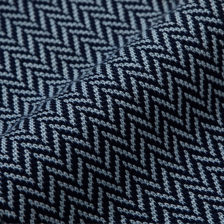 Herringbone Knitted Socks Navy