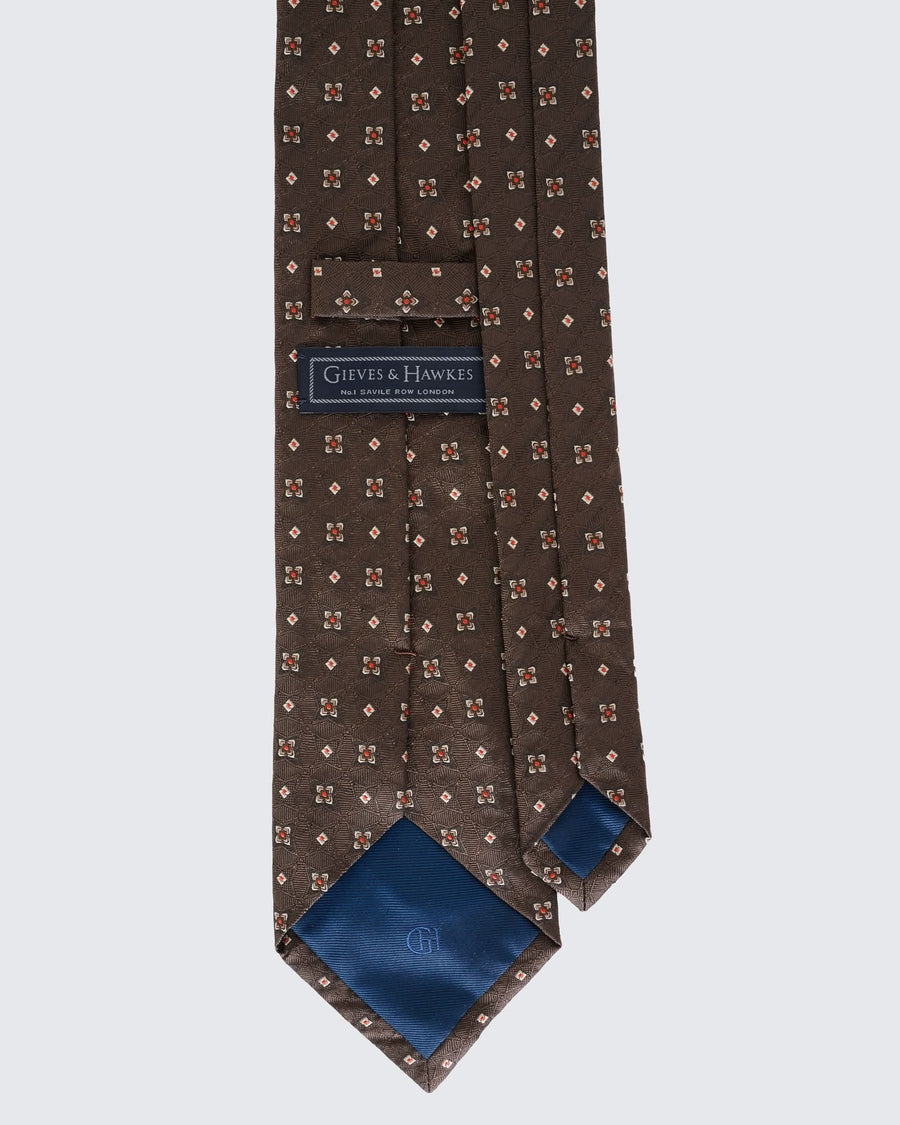 Newberry Diamond Brown Tie