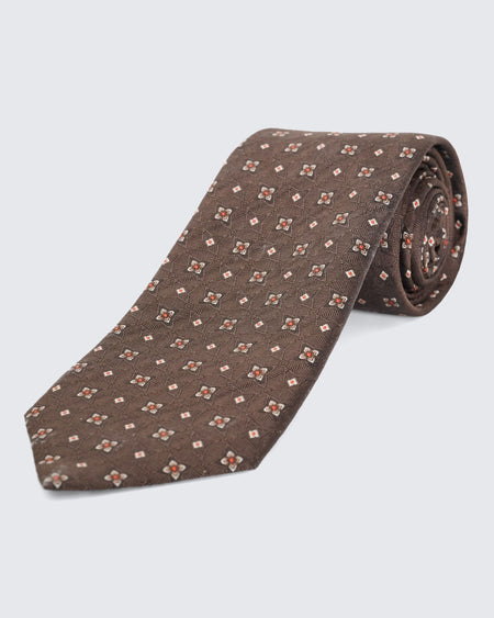 Newberry Diamond Brown Tie