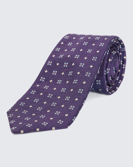 Newberry Diamond Dark Purple Tie
