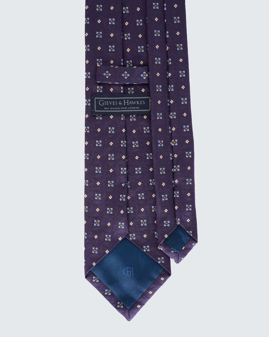 Newberry Diamond Dark Purple Tie
