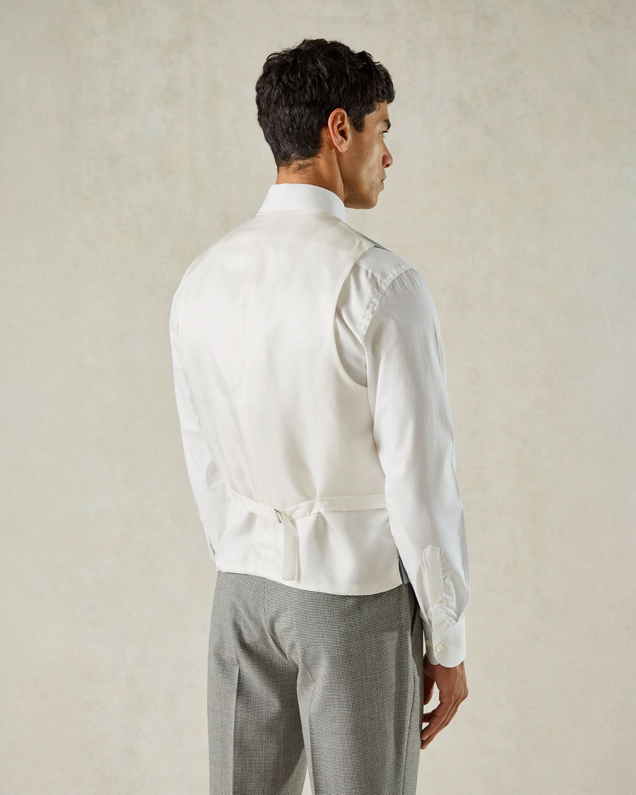 Nicholson Wool Double Breasted Waistcoat Grey