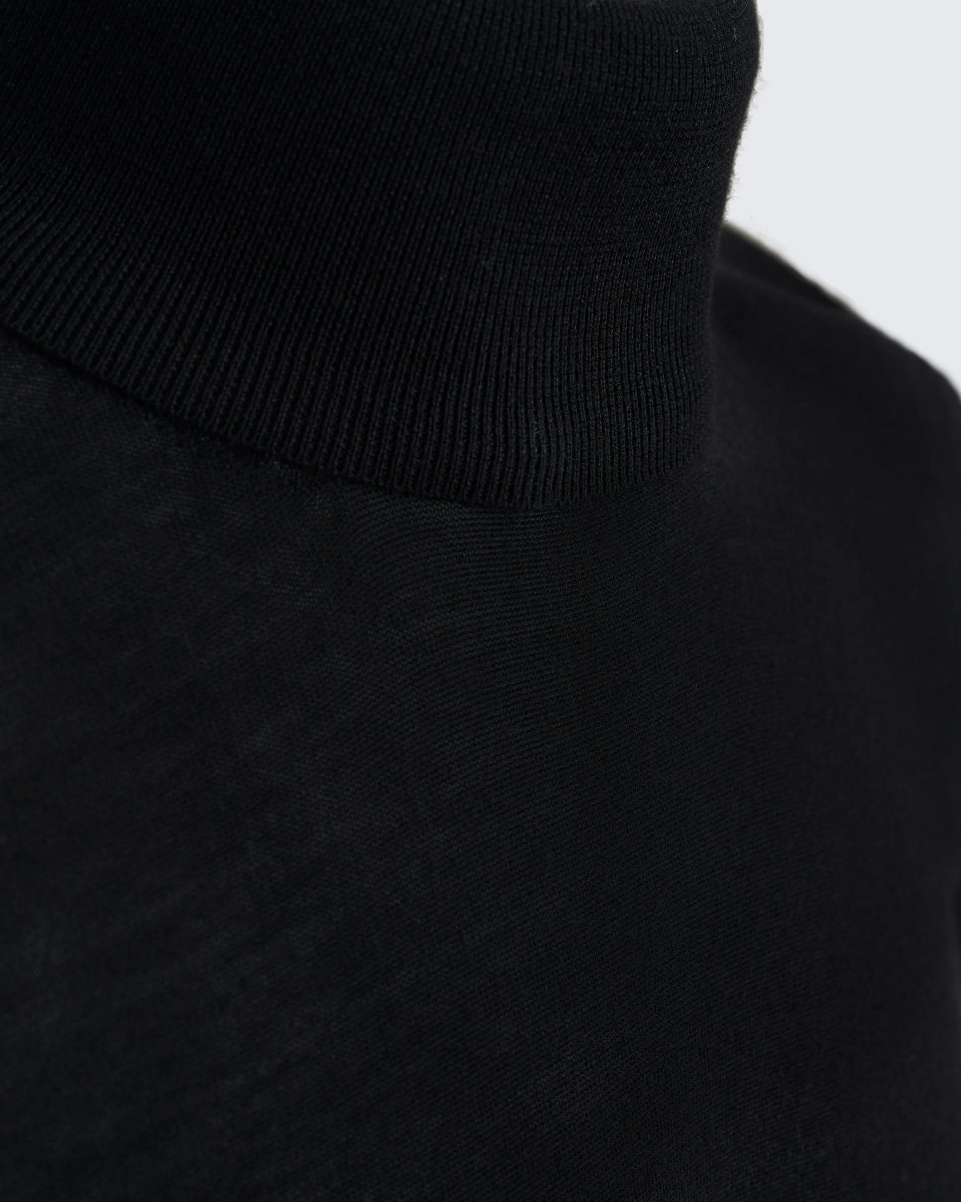 Osborne Merino Wool Silk Cashmere Roll Neck Knit
