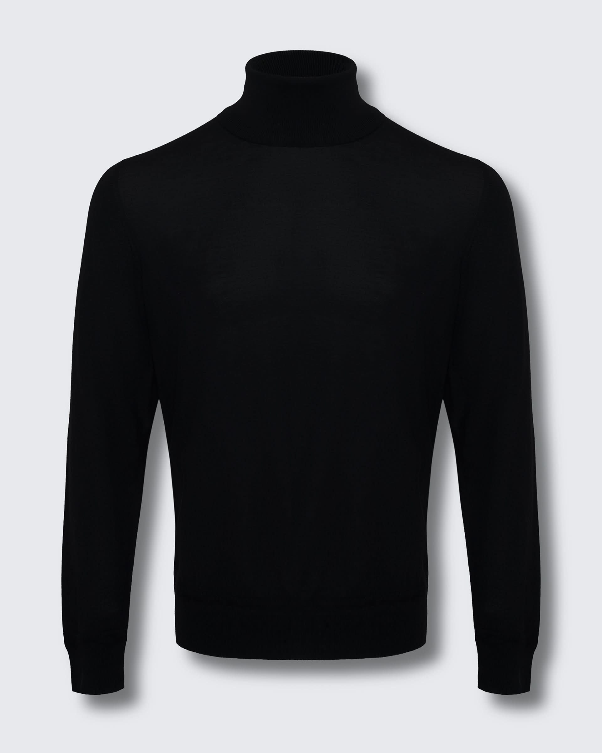 Osborne Merino Wool Silk Cashmere Roll Neck Knit