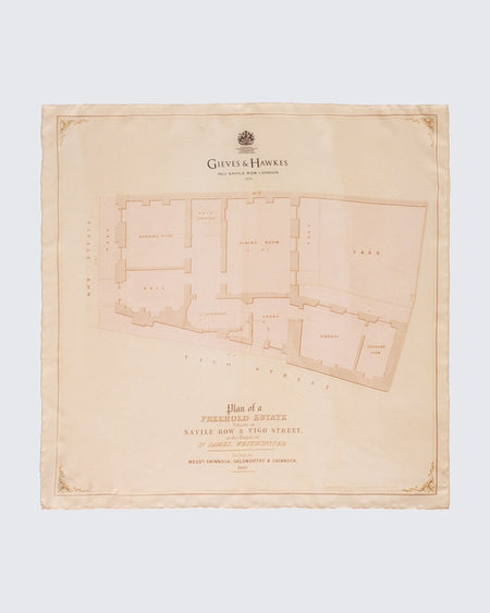 Farley Archive Savile Row Floor Plan Pocket Square