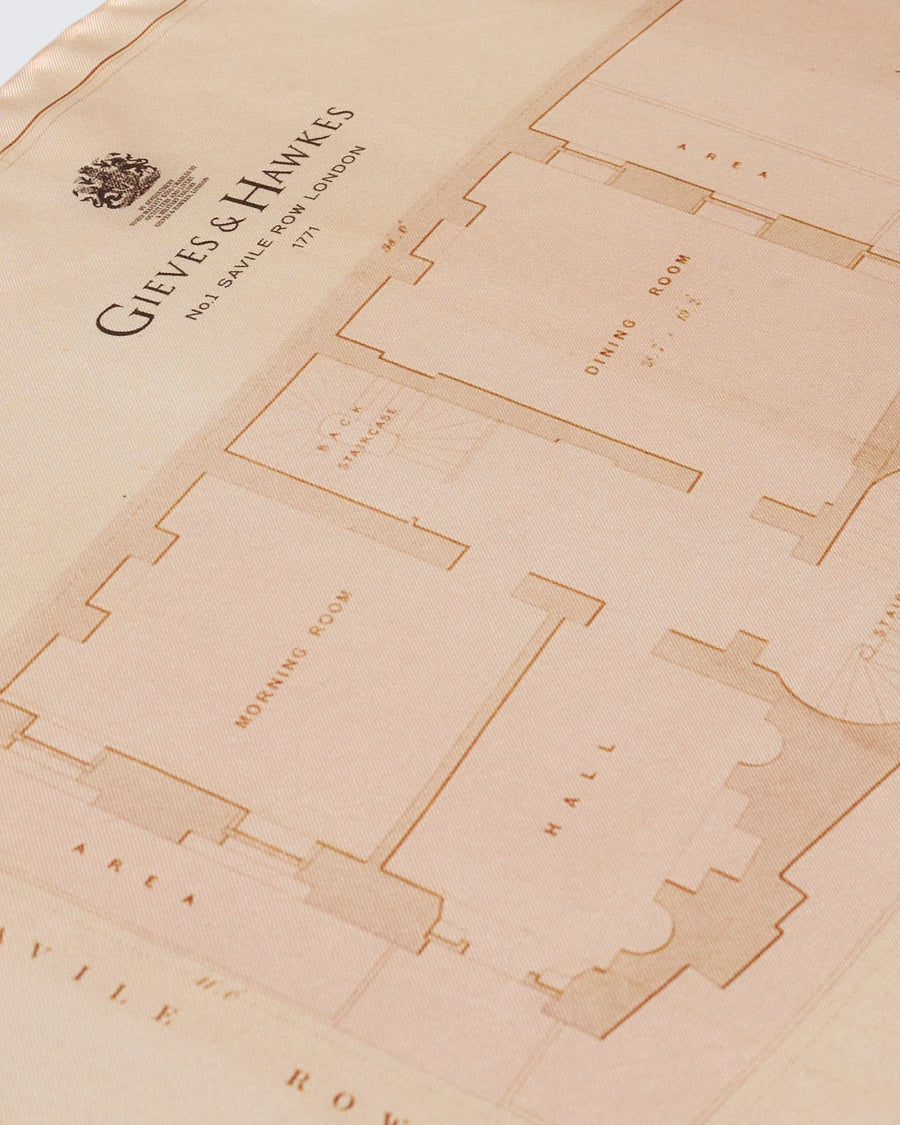 Farley Archive Savile Row Floor Plan Pocket Square