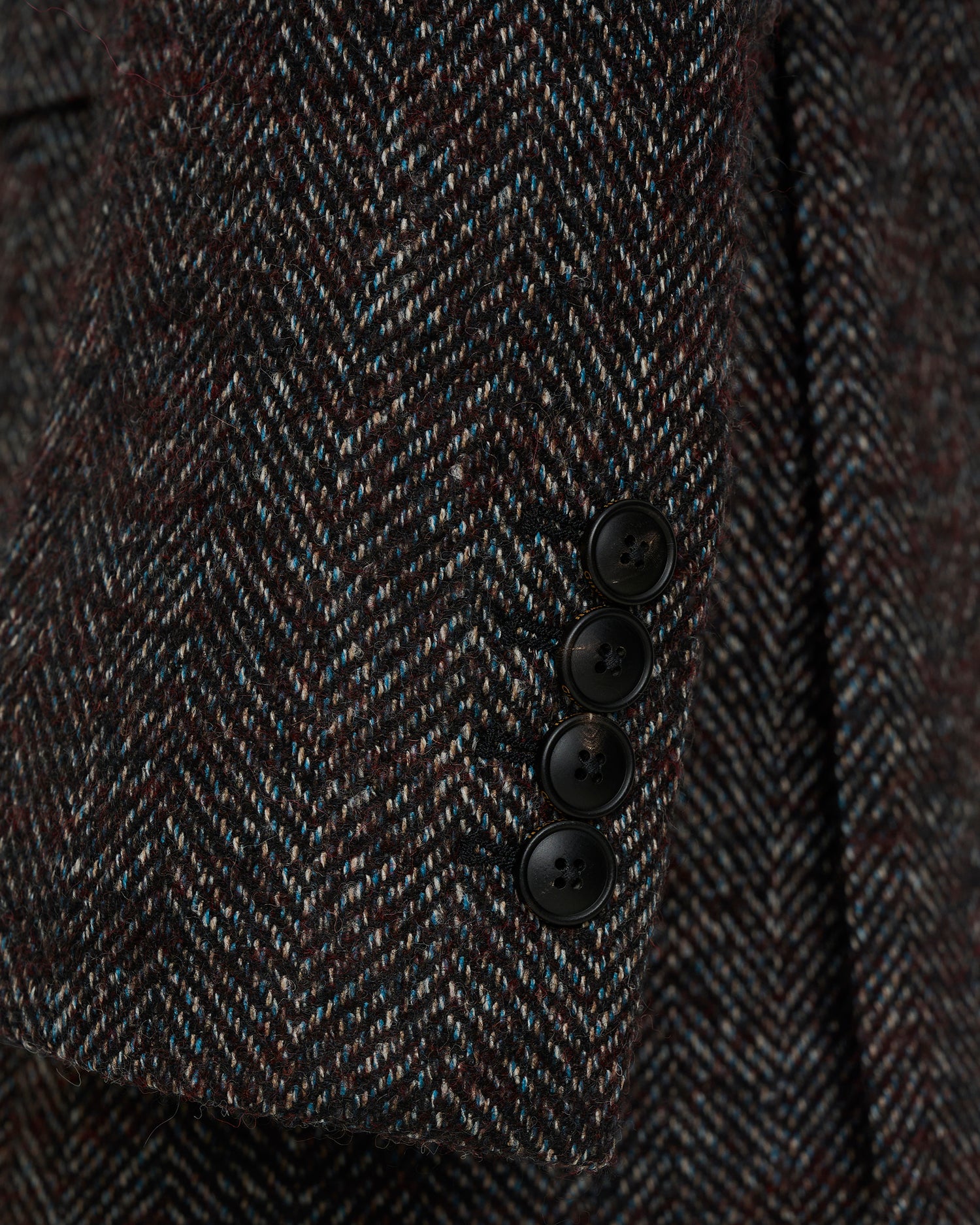 Poynter Wool Alpaca Herringbone Blazer Burgundy