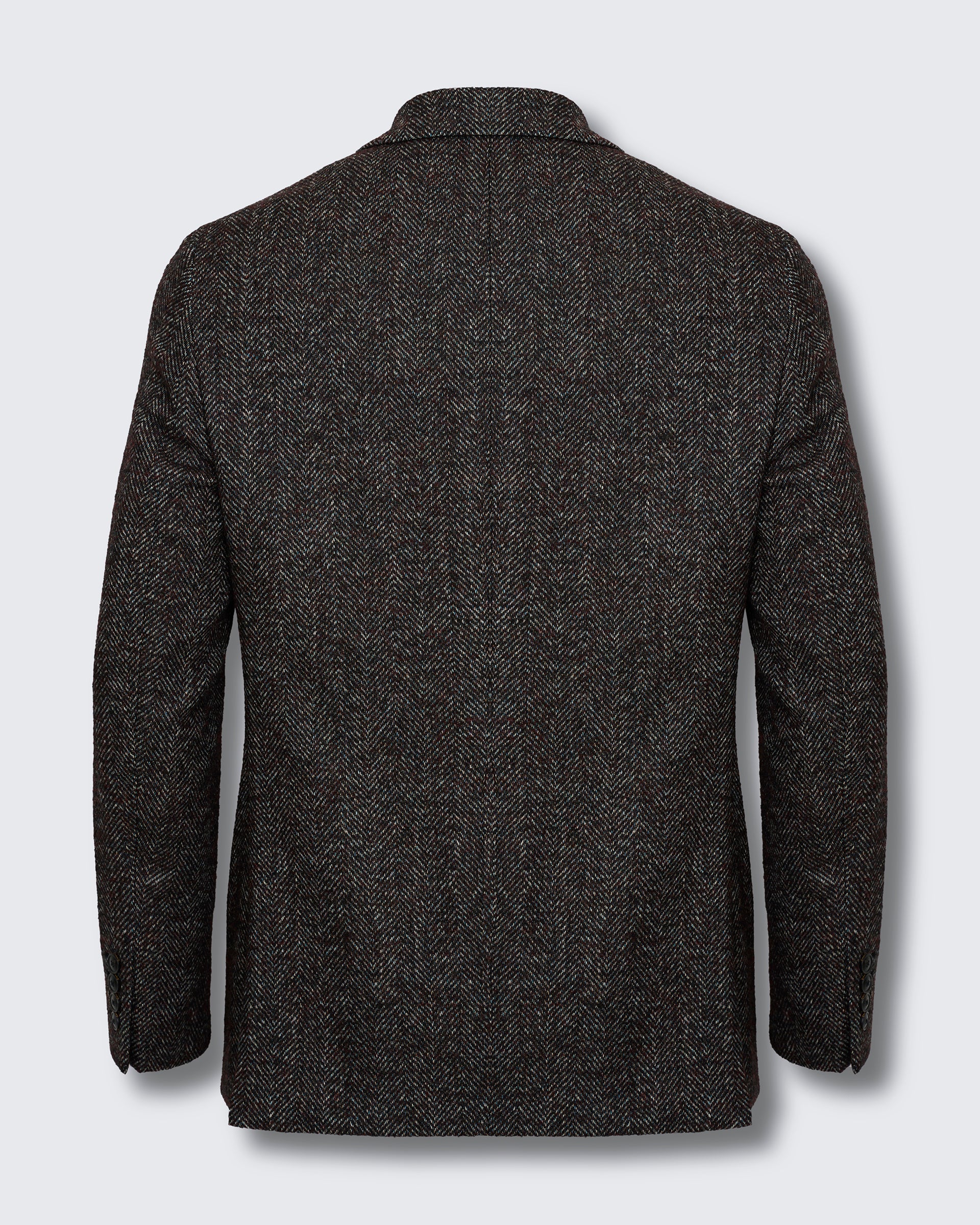 Poynter Wool Alpaca Herringbone Blazer Burgundy