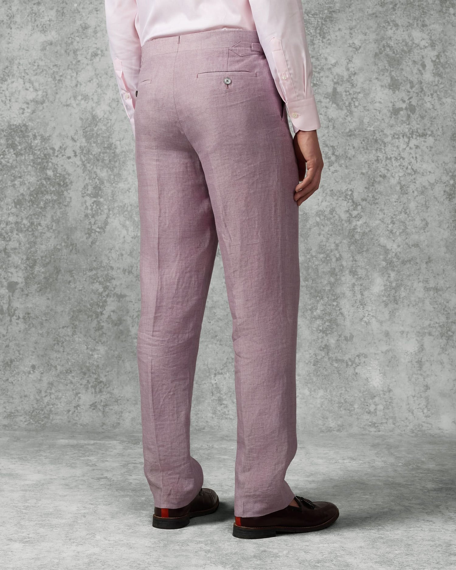 Palmer Linen Suit Trousers Mauve
