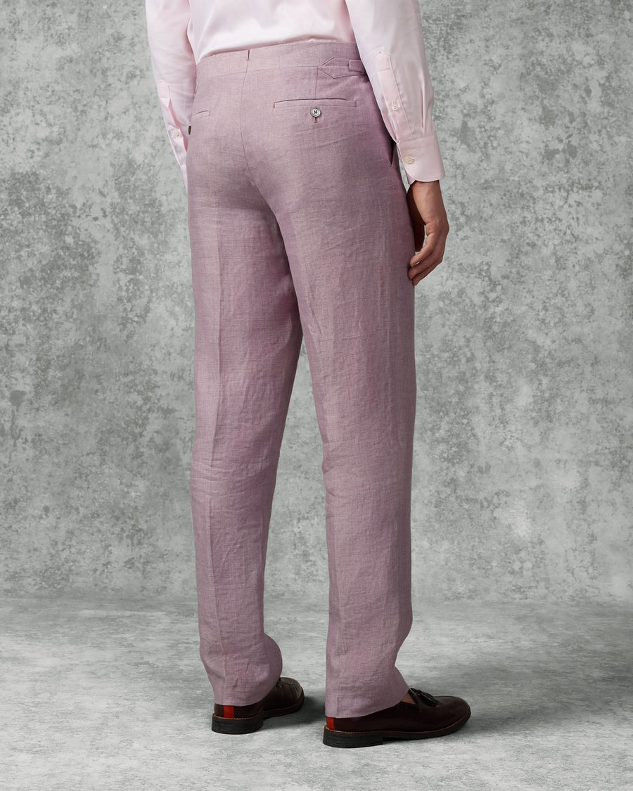 Palmer Linen Suit Trousers Mauve
