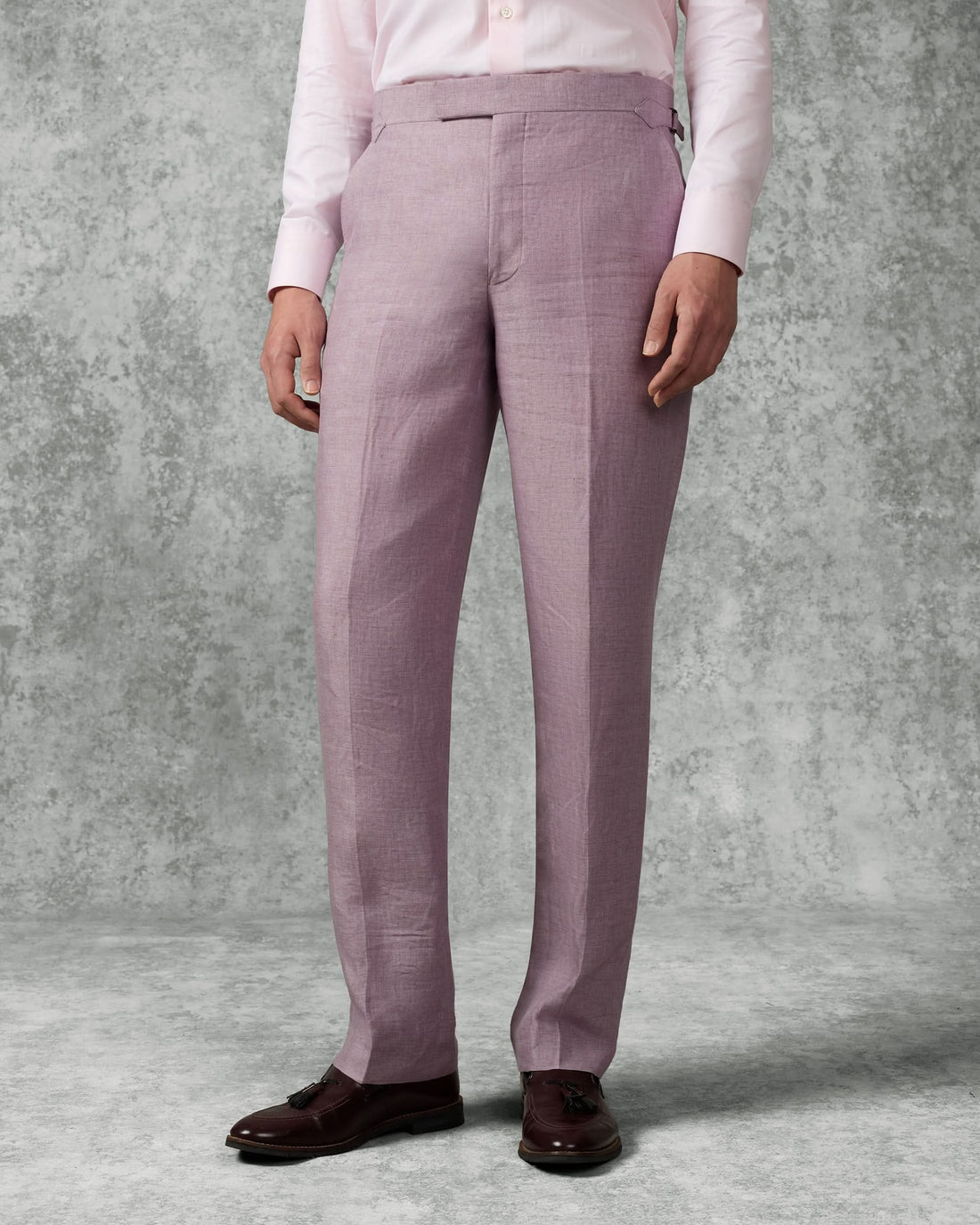Palmer Linen Suit Trousers Mauve