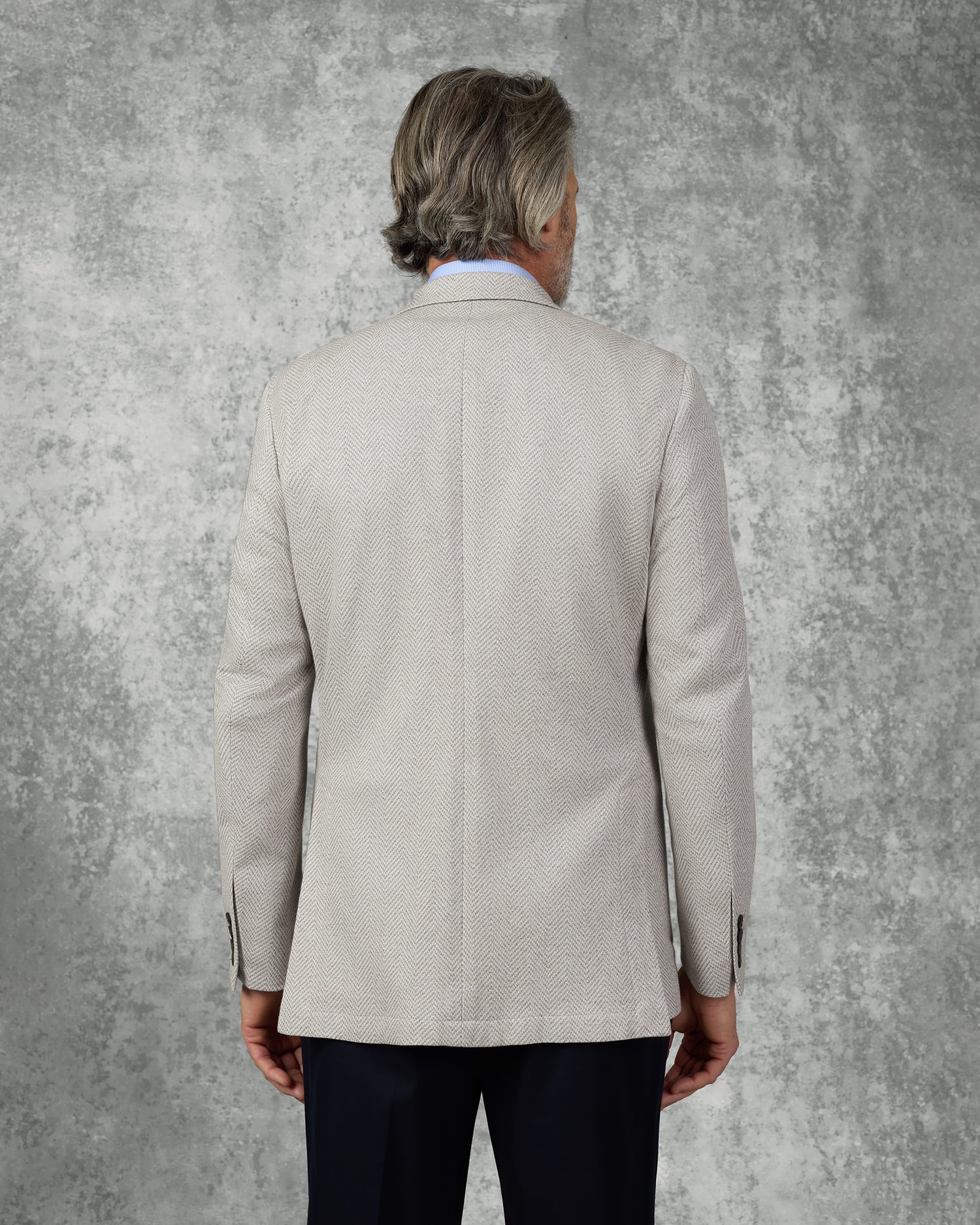 Pasco Jersey Herringbone Blazer Oatmeal