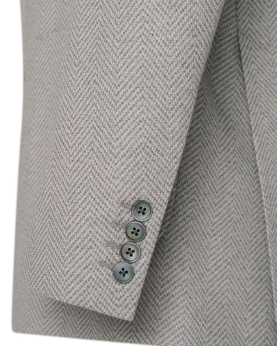 Pasco Jersey Herringbone Blazer Oatmeal