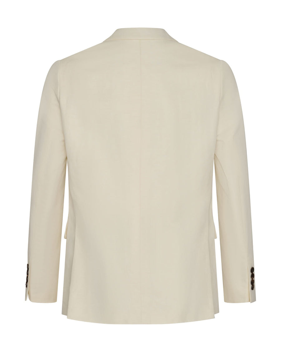 Pearce Cotton & Linen Herringbone Suit White