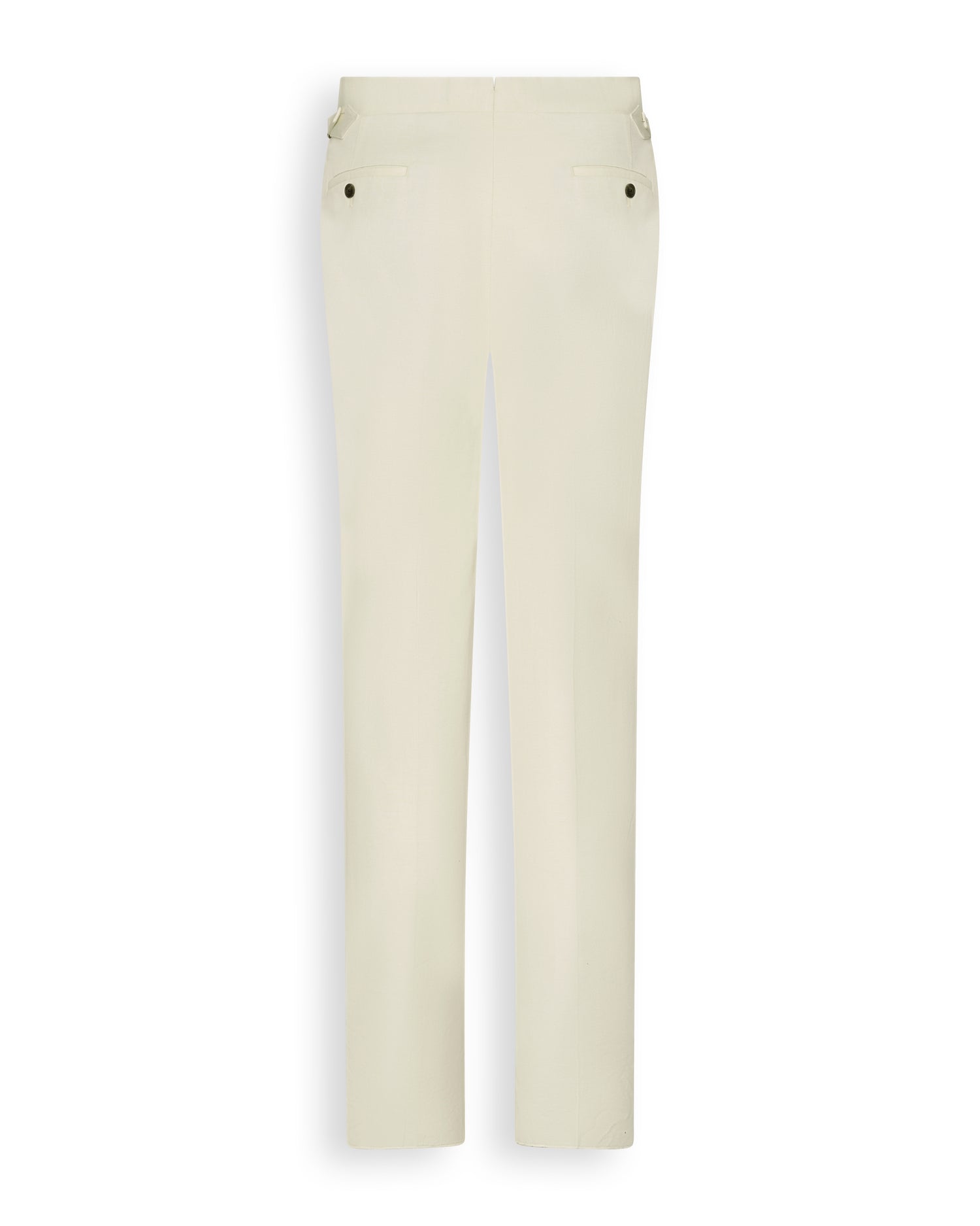 Pearce Cotton Linen Herringbone Suit Trouser White