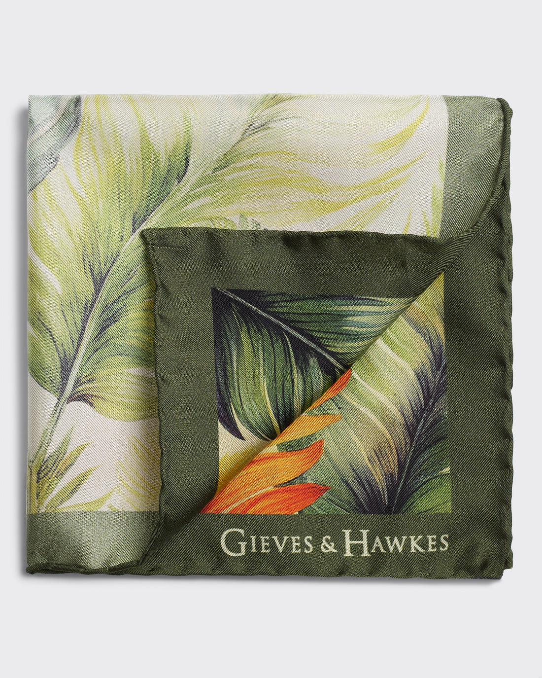 Barne Silk Jacquard Pocket Square Tropical