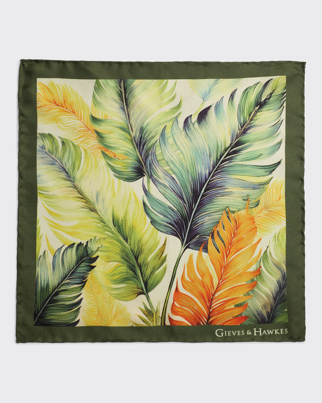 Barne Silk Jacquard Pocket Square Tropical