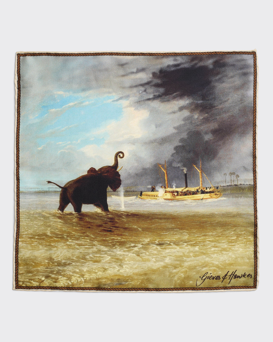 Barne Pocket Square Elephant