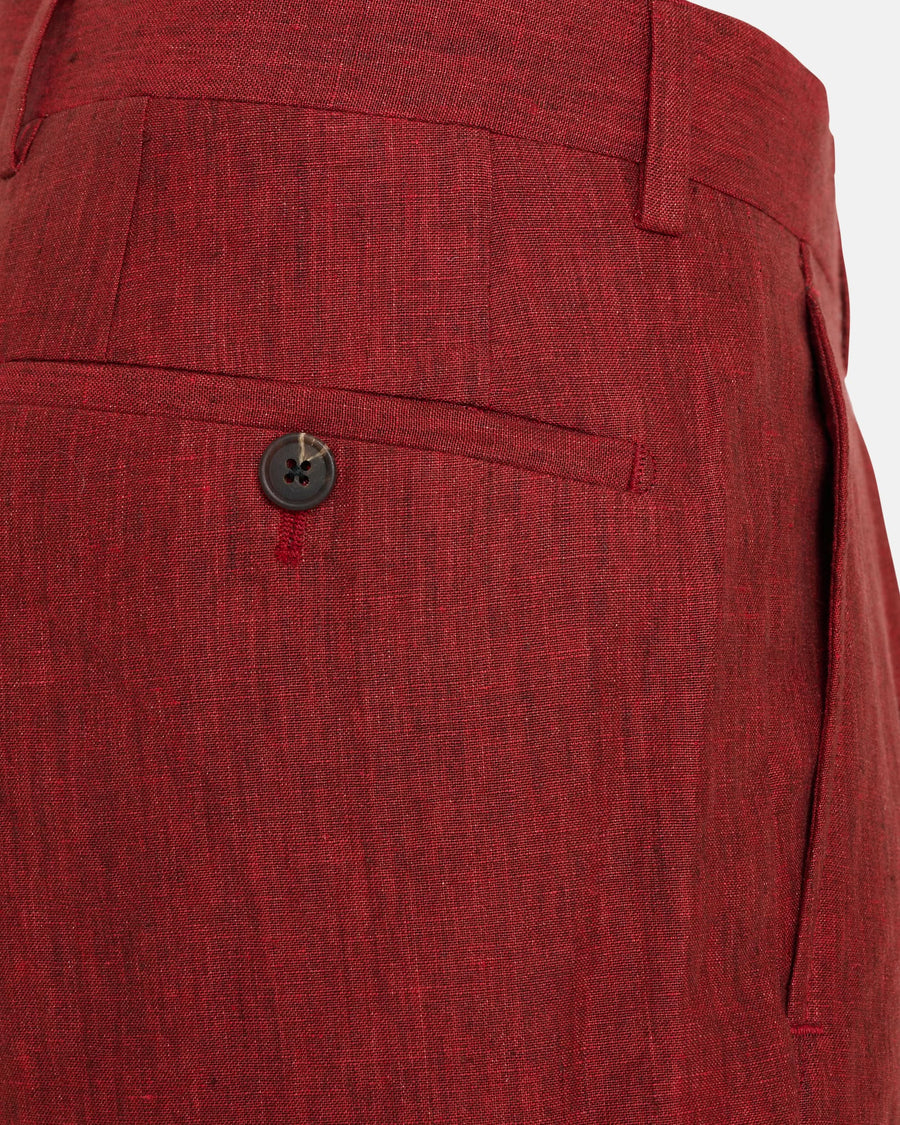 Richard Linen Suit Red
