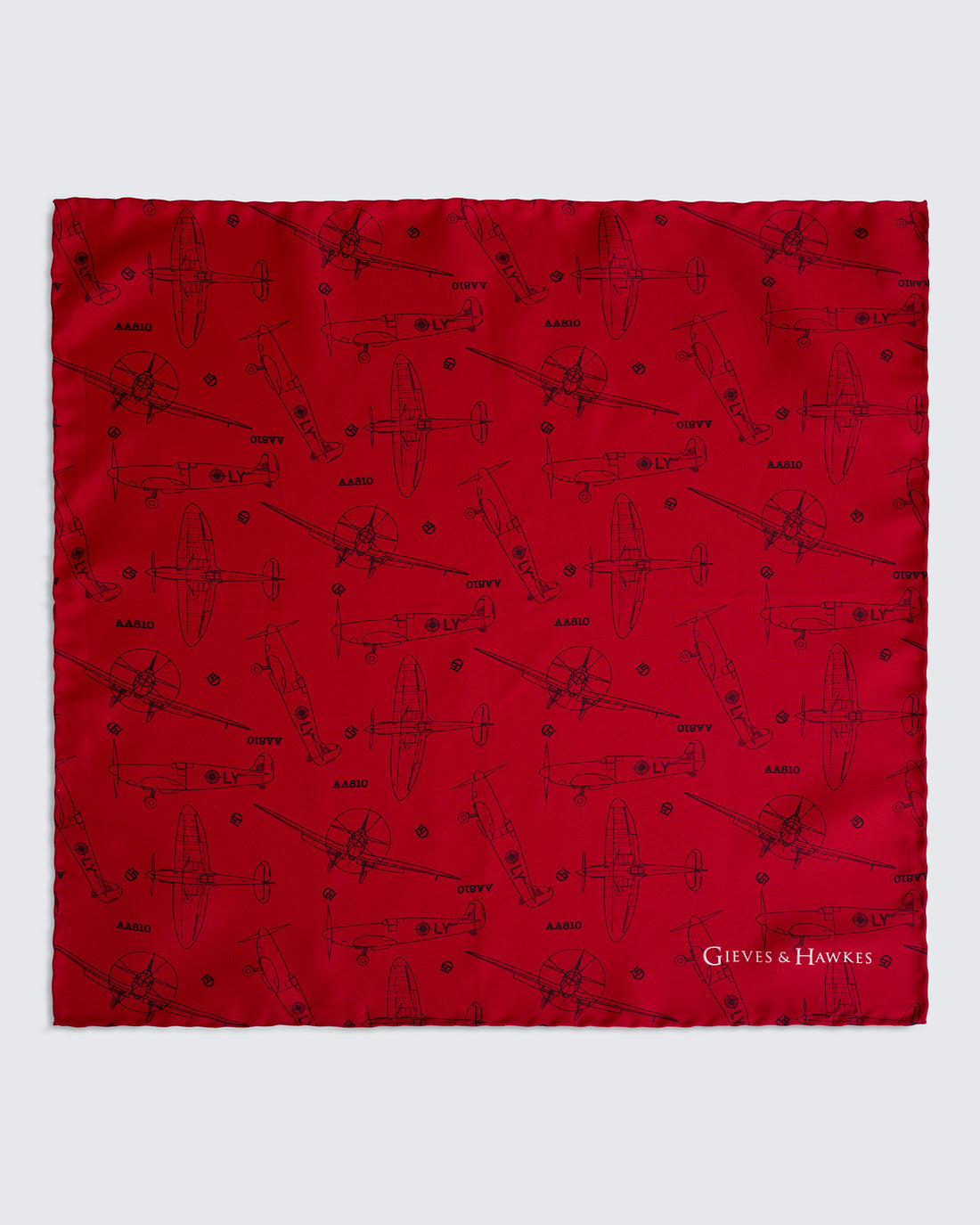 Barne RAF Plane Blueprint Pocket Square