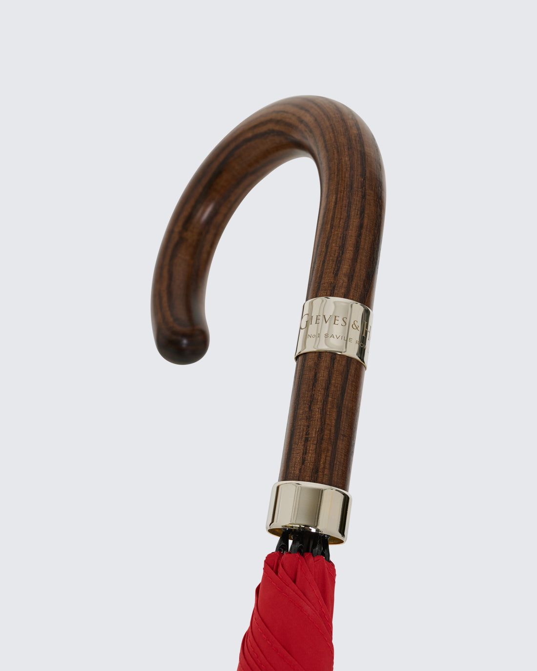 Fielding Umbrella with Wooden Handle Red