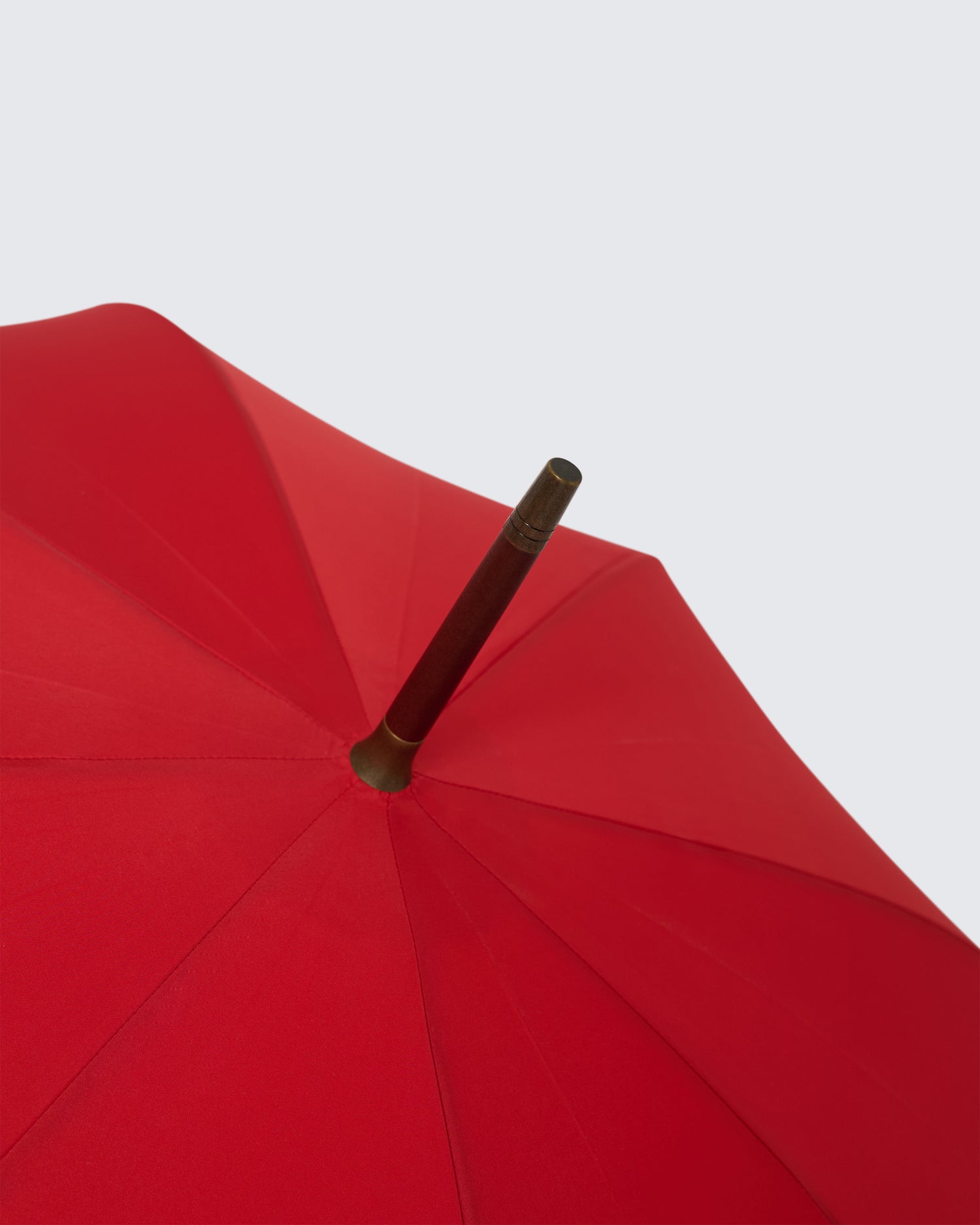 Fielding Umbrella with Wooden Handle Red