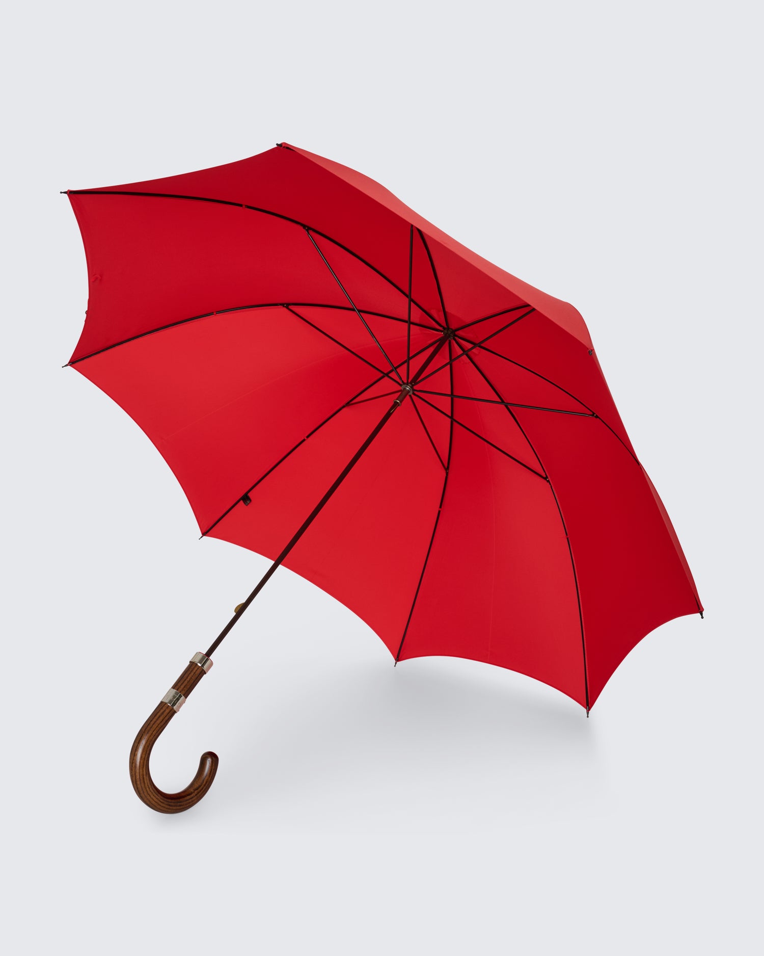 Fielding Umbrella with Wooden Handle Red