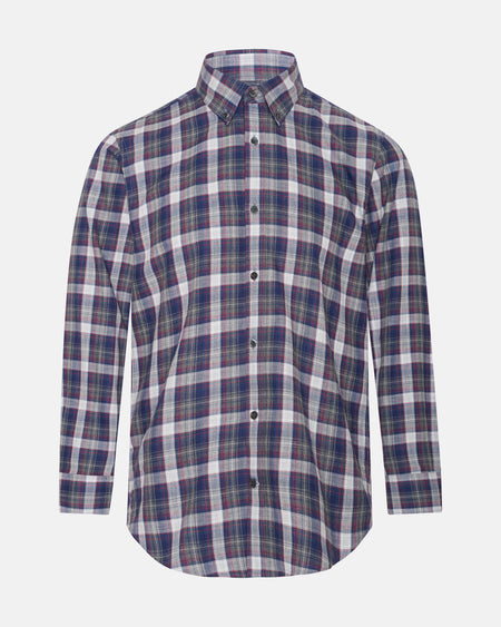 Simon Cotton Button Down Check Shirt