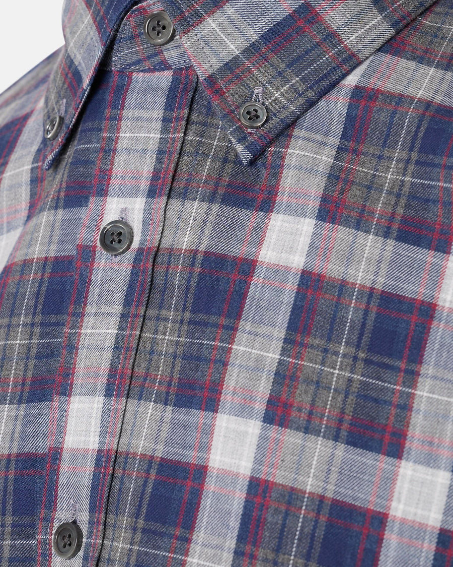 Simon Cotton Button Down Check Shirt