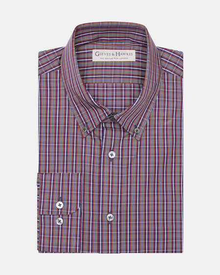Thomas Cotton Button Down Stripe Shirt