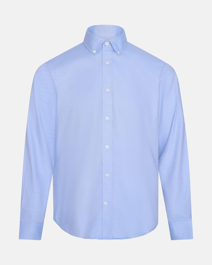 Matthew Cotton Button Down Shirt Light Blue