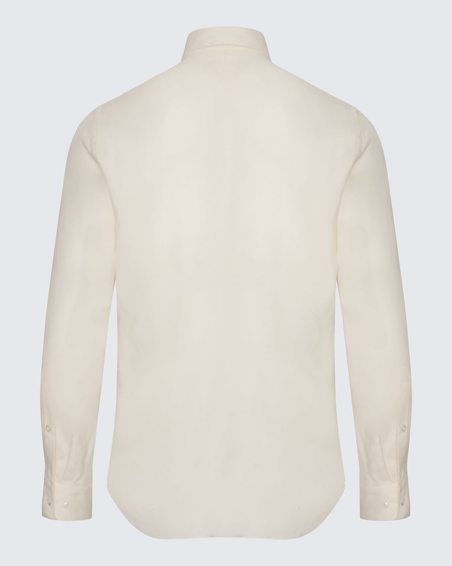 Rorie Brushed Twill Cotton Shirt Cream