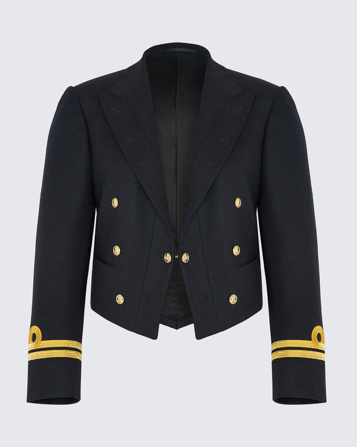 Men’s Royal Navy No. 2 Mess uniform made with 2% gold lace and British wool. ...