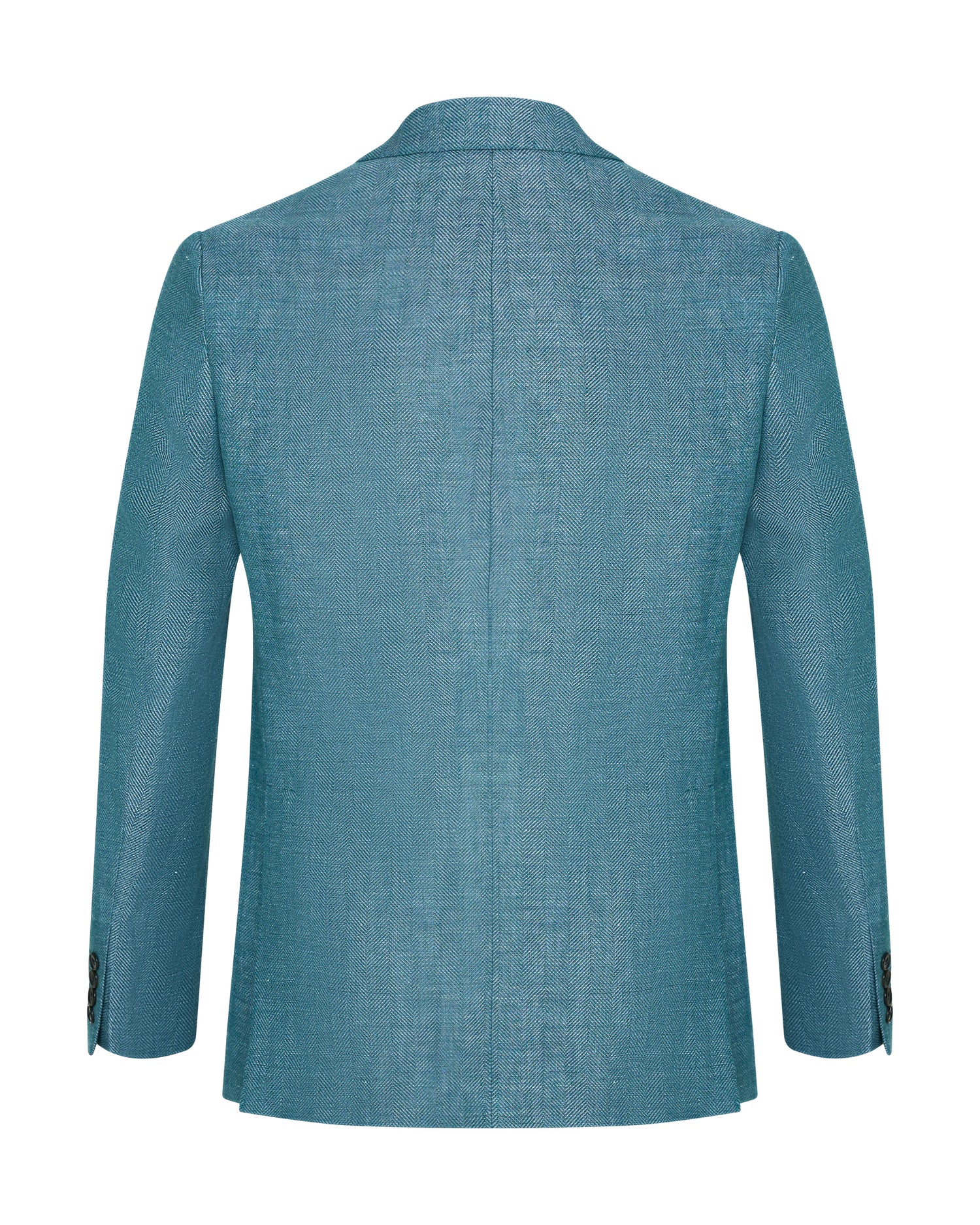 Reeves Virgin Wool &amp; Linen Herringbone Blazer Teal