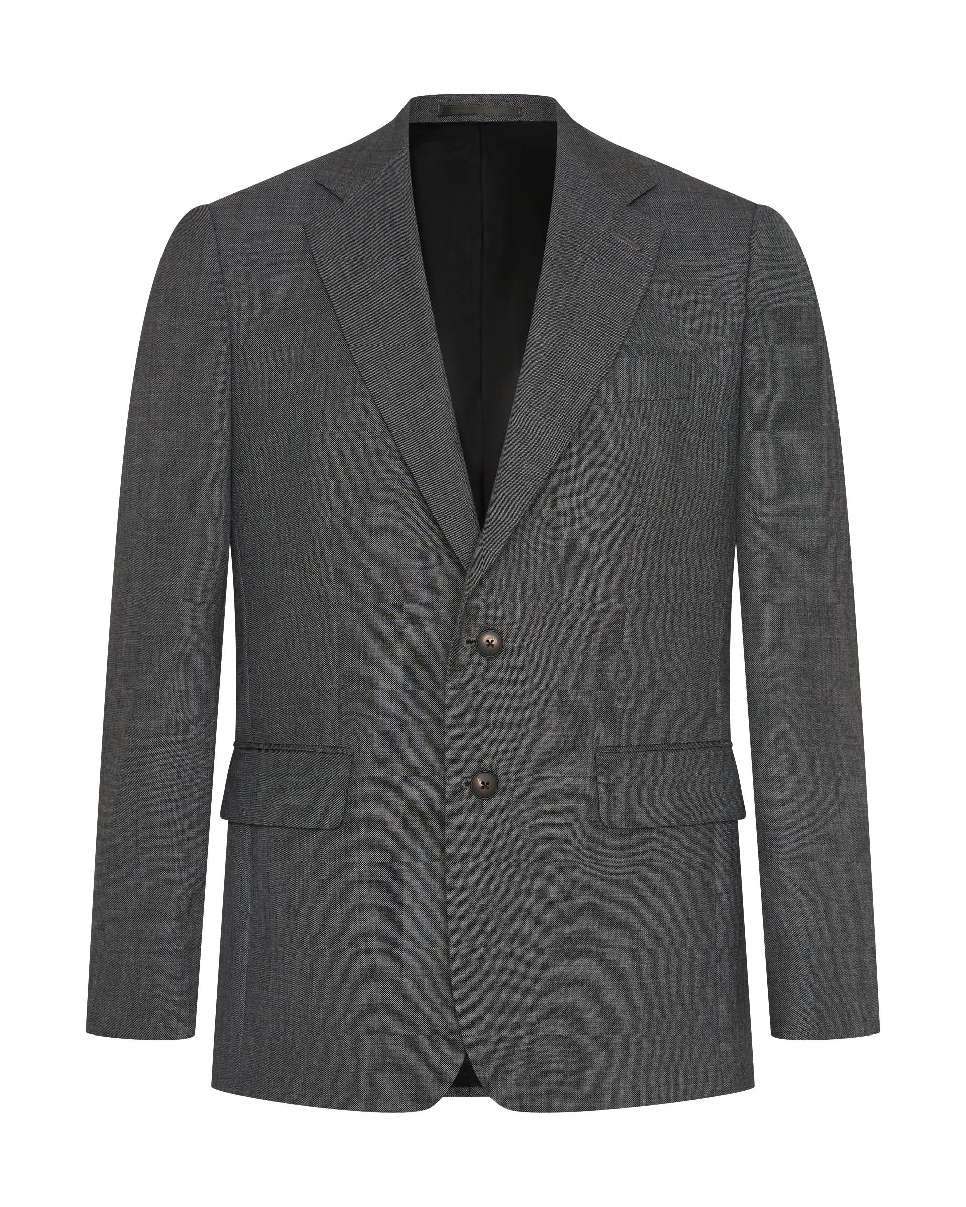 Roberts Wool Suit Jacket Charcoal Marl