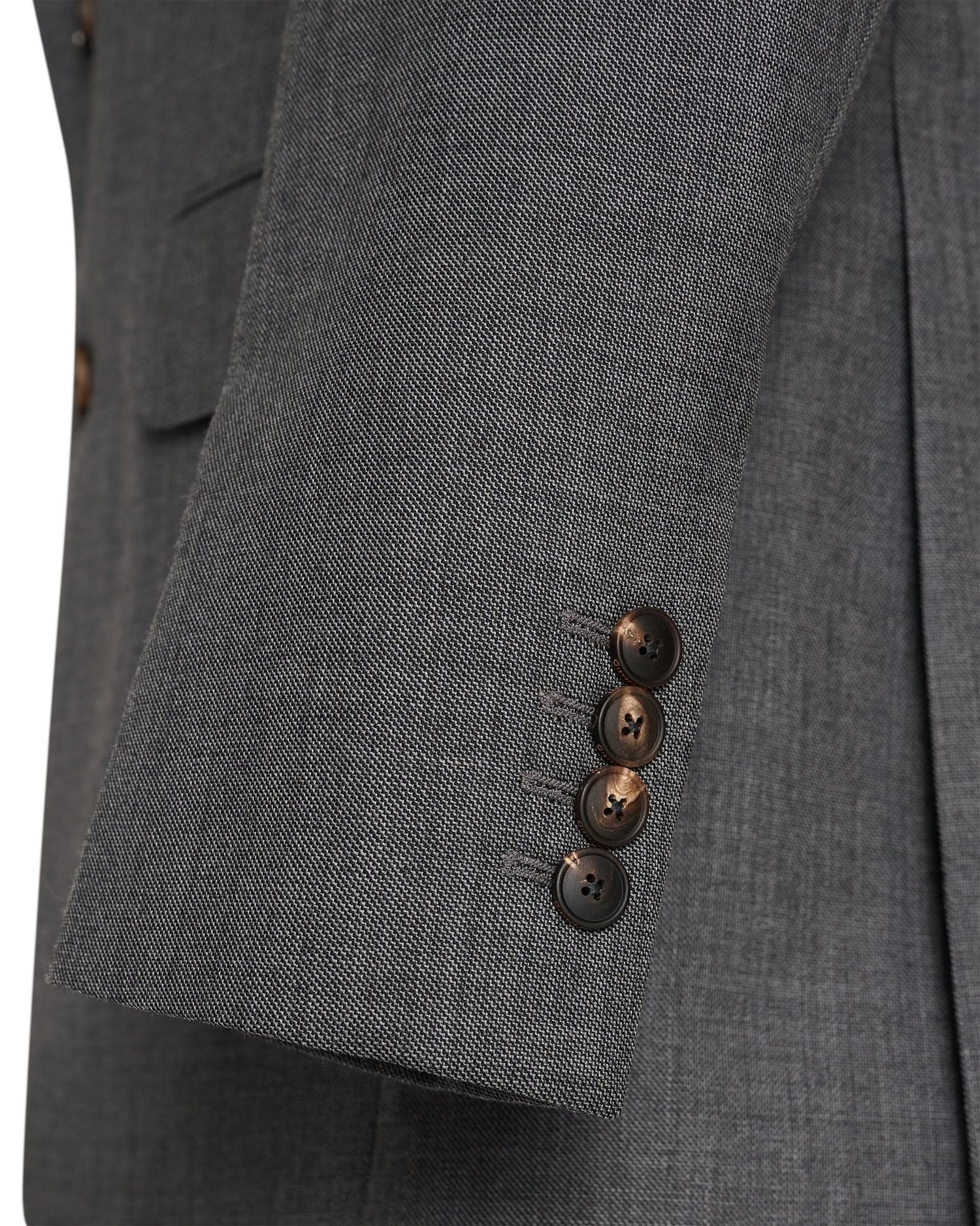 Roberts Wool Suit Jacket Charcoal Marl