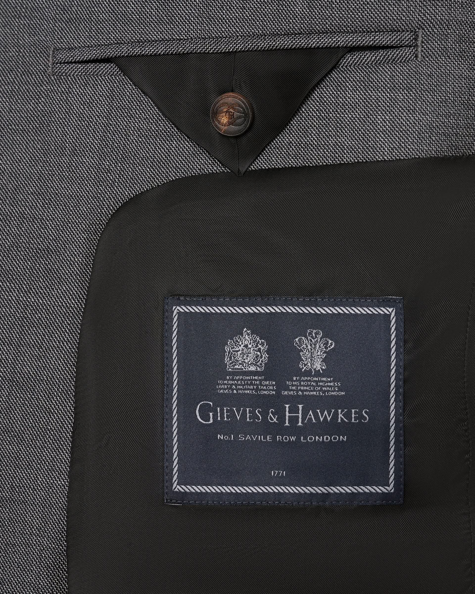 Roberts Wool Suit Jacket Charcoal Marl