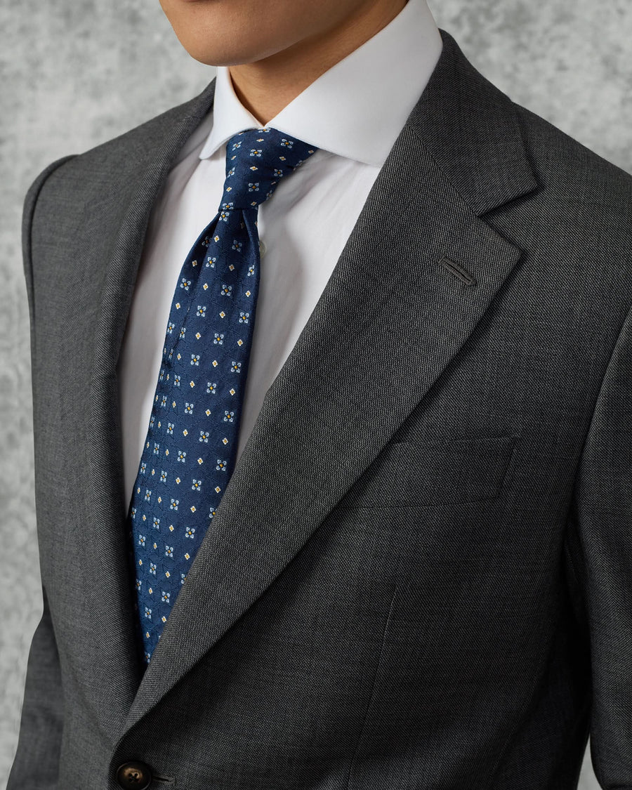 Roberts Wool Suit Jacket Charcoal Marl