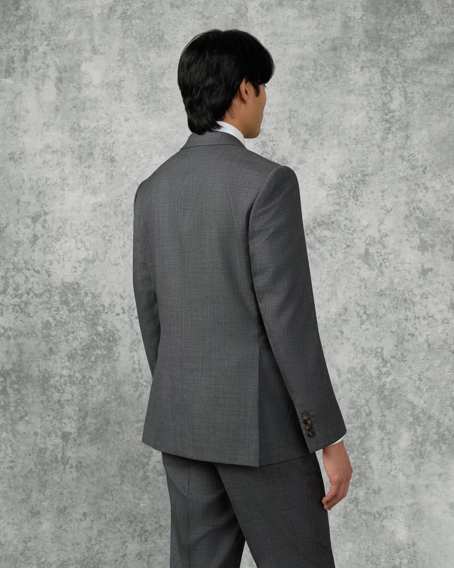 Roberts Wool Suit Jacket Charcoal Marl